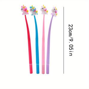 TEMU 12개 귀여운 컬러풀 포니 0.5mm 중성펜 카툰 모양 필기구 상품 학생 선물 펜 블랙 백투스쿨 휴일 선물 신기한 문구 선생님 파티 선물 백투스쿨