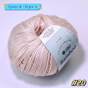 TEMU 6개입 대나무 혼방 니트 실 - 부드럽고 통기성 좋은 뜨개질, 크로셰, DIY 공예용 - 총 중량 300g