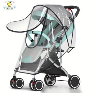 TEMU JIAJCHUF 유니버설 유모차 방수 커버 - 모든 날씨 조건에서 방수 및 방풍 보호 제공, 비, 눈 및 먼지로부터 유모차를 보호하도록 설계됨, 대부분의 유모차 및 유아용 유모차와 호환 가능