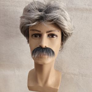 TEMU 프로페서 가발, 할아버지 가발, 수염 헤드피스 가발, 코스튬 가발, 코스프레 가발, 트렌디한 할머니 그레이 가발