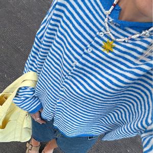 TEMU 여성용 컬러블록 셔츠, 가을 겨울 캐주얼 & 엘레강트 스타일 버튼 디자인 가디건, 데일리 웨어에 적합