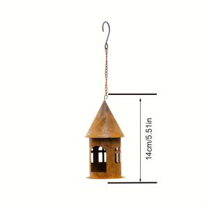 TEMU 러스틱 콘 장식 조각상 - 전기 불필요, 할로윈, 크리스마스, 추수감사절을 위한 금속 매달기 장식, 정교한 문과 창문 디자인의 아늑한 분위기 조명, 캔들 홀더 장식, 계절별 홈 데코, 편안한 분위기 조명, 장식용 금속 공예, 세부 금속 작업,내구성 있는 철재 소재,휴일 쇼핑객