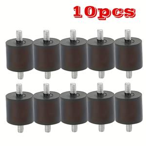 TEMU 10개입 M8/M6 고무 마운트 - 에어 컴프레서, 워터 펌프, 용접기용 진동 절연 및 충격 흡수 장치, 전문 유지 보수용 내구성 있는 스크류형 버퍼, 컴프레서 추가 장치, 견고한 구조, 진동 감소 장치, 저소음 블록