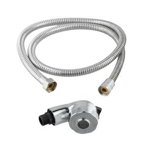 TEMU G 커넥터 샴푸 볼 호스 스프레이 키트, 샴푸 볼 수도꼭지에 부착하는 컴팩트 스프레이 헤드가 있는 43인치 샴푸 호스, 살롱 싱크대 및 샴푸 볼용 배기 방지 장치 키트, 샤워용 전용