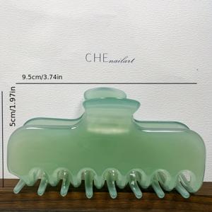 TEMU 세련되고 미니멀한 단색 헤어핀. 투명한 질감으로 우아하거나 빈티지 스타일의 헤어를 연출할 수 있습니다. 버건디, 앰버, 라이트 그레이, 라이트 그린 색상으로 제공되며 업스타일과 같은 다양한 스타일에 적합합니다.