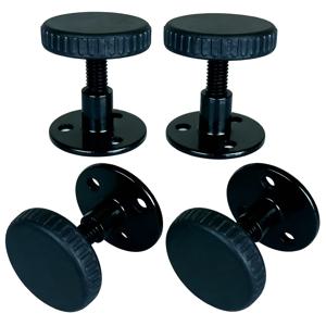 TEMU 4개 조절 가능한 미끄럼 방지 침대 안정화 세트, 미끄럼 방지 실리콘 베이스, 조용한 범퍼 패드, 가구 및 벽에 적합