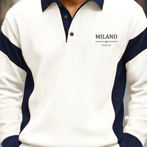 TEMU [Shule Water OBM]의 새로운 가을 크리스마스 컬렉션은 스타일리시한 남성용 골프 셔츠를 특징으로 하며, 컬러 블록 캐주얼 디자인과 긴 소매를 갖추고 있어 남성을 위한 완벽한 크리스마스 선물입니다.