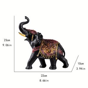TEMU 1개 부자 상징 코끼리 조각상, 장식용 라이트 럭셔리 홈 거실 와인 캐비닛 현관 TV 캐비닛 공예 장식품