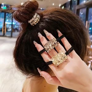 TEMU 3가지 고급 헤어밴드 - 고탄력 솔리드 컬러 헤어 타이, 모발 손상 없는 패션 디자인, 우아한 고무밴드 헤어밴드, 여성용 다용도 헤어 액세서리, 발렌타인데이 선물로 완벽한 선택