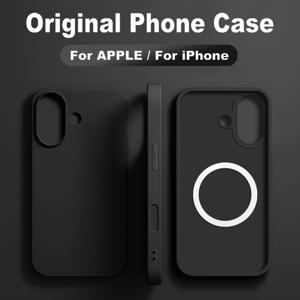 TEMU 휴대폰 케이스 - 고급 단색 무광 대형 구멍 + 마그네틱 추가 2-In-1 휴대폰 케이스, 아이폰 17 16 15 14 13 12 11 Pro Max 시리즈에 적합, 무선 충전 마그네틱 휴대폰 케이스 지원, 휴대폰 추가 액세서리