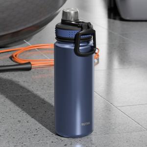 TEMU 650ml 스포츠 텀블러 스테인레스 스틸 SUS304 진공 물병, 보온 보냉 단열 누수방지, 야외 스포츠 피트니스 자전거 등산 휴대용 컵