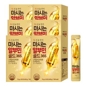 TEMU 마시는 알부민 골드 365 30포*6개 고함량 실크 난백 영양제 활력 효능