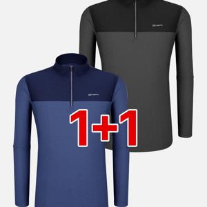 TEMU (1+1)( 2장세트! ) 남성 신축성 좋고 편안한 긴팔 집업 티셔츠 (ST3OP2LT055M)