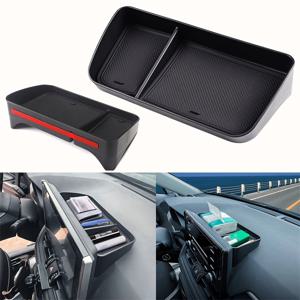 TEMU 센터 콘솔 대시보드 수납 트레이 - 미끄럼 방지 차량용 정리함, 차량용 휴대폰 홀더, 대시보드 컵홀더 트레이, 모든 차량과 호환 - 휴대폰, 열쇠, 동전, 카드를 위한 안정적인 그립 - 자동차 내부 액세서리, 오픈프론트 디자인, 차량용 수납함