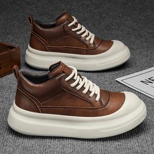 TEMU 넓은 발가락 공간과 키높이 두꺼운 플랫폼이 있는 남성용 하이탑 슈즈, 패셔너블하고 트렌디한 캐주얼 스니커즈, 통기성 좋고 편안하며 가볍고 활용도 높은 신발