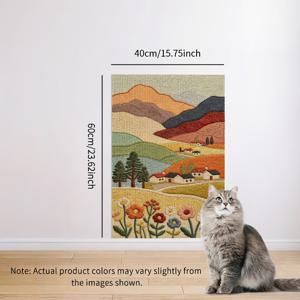 TEMU 자착식 실내 고양이 스크래칭 보드, 벽걸이형 또는 평면 고양이 등반 보드, 내구성 좋은 인터랙티브 고양이 놀이 및 운동 매트, 가정 친화적인 고양이 장난감, 애완동물 주인 휴일 선물