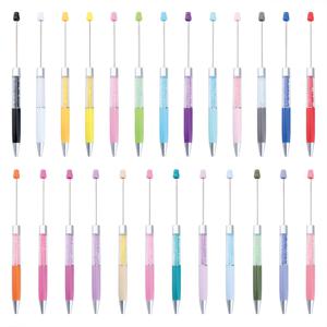 TEMU 13피스 DIY 비즈 펜 빈 튜브 시리즈, 17.2cm DIY 리필 가능한 투명 펜, 글리터 샌드 기념품 내장, 컬러 캡 및 메탈 팁, 창의적인 문구류 선물