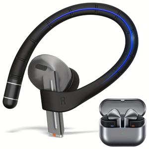 TEMU 갤럭시 버즈 3 프로 (2024) 및 갤럭시 버즈 3 FE (2025)용 미끄럼 방지 이어훅, 꼭 맞는 착용감 보장 | 스포츠용으로 이상적, 분실 방지 | 메모리 티타늄 합금 이어훅, 삼성 버즈 3 이어버드와 호환, 랜야드 포함