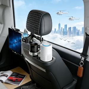 TEMU 차량용 헤드레스트 거치대, 뒷좌석 홀더, 태블릿 차량용 거치대, 360° 회전 및 조절 기능이 있는 차량용 헤드레스트 3인치 홀더, 4.7-11인치의 휴대폰 및 태블릿과 호환, 아이패드 프로/에어/미니/갤럭시에 적합