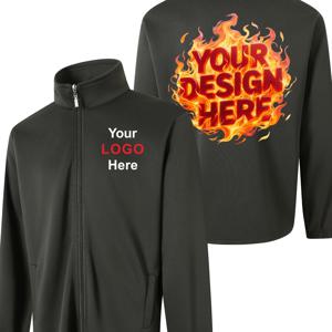 TEMU 남성용 스탠드 칼라 지퍼업 스웨트셔츠, 앞뒤 프린트 커스터마이징 가능, 텍스트/이미지/가족 사진/반려동물 사진/회사 로고 추가, 통기성과 편안함, 작업복/팀 유니폼/기념품으로 이상적, 사계절 착용