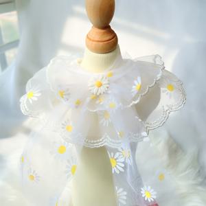 TEMU 1개 드림 레이스 펫 스카프, XS-S-M-L-XL, 빈티지 강아지 고양이 목걸이 스카프, 발렌타인데이/결혼식/새해 선물, 고양이와 강아지를 위한 패셔너블 파티 의상, 사계절 사용 가능, 사진 촬영/여행용