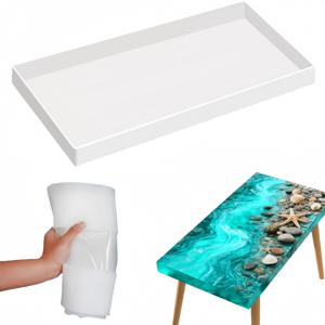 TEMU 초대형 에폭시 레진 몰드 22.63X11.81X1.38In, 리버 테이블, 커피 테이블, 트레이, 도마, 레진 아트용 재사용 가능한 레진 몰드