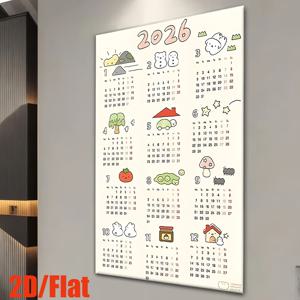 TEMU 2D 평면, 2D 평면 []1개, 액자 없는 캔버스 그림, 개의 해를 위한 달력, 다양한 일러스트가 포함된. 포스터 및 인쇄물 거실, 사무실 장식, 벽 예술, 침실, 학교, 카페, 추상, 홈 데코, 완벽한 생일, 휴일 선물, 만성절, 크리스마스, 파티, 졸업식, 결혼 시즌, 개학 시즌, 2D 평면