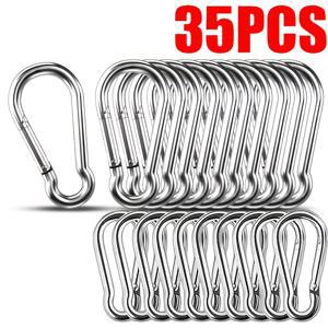 TEMU 35개 업그레이드 세트, 캠핑용 - 새로운 스프링 클립과 잠금 금속 클라스프, 체인, 키체인, 열쇠에 적합