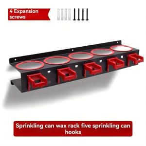 TEMU 벽걸이형 스프레이 병 보관 랙 | 탄소강, 바니시 마감, 차량 디테일링용 걸이형 선반, 차고 및 작업 공간 정리 보관