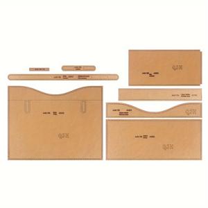 TEMU 수제 빈티지 숄더백 템플릿 1세트, 가죽 비즈니스 백 크라프트 종이 디자인, 핸드백 종이 스텐실, 가죽 공예 몰드