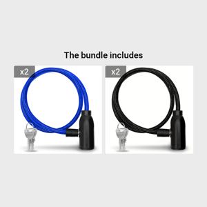 TEMU 1개 자전거 잠금장치, 내구성 강한 방범 케이블락 (키 2개 포함) – 자전거, 전기자전거, , 스쿠터, 유모차, 삼륜차, 휠체어, 실내 캐비닛, 펜스, 골프카트, 등에 적합