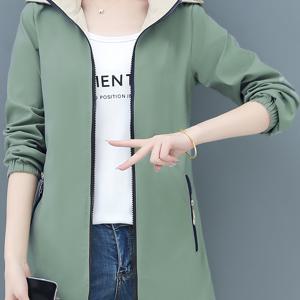 TEMU 플러스 사이즈, 후드 리버서블 여성 자켓, 2024 신상 가을 캐주얼 루즈 아우터웨어