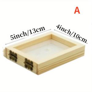 TEMU 목재 종이 체 (4가지 크기), 틀 및 종이 프레임, 나무 종이 프레임, DIY 종이 공예 및 말린 꽃 만들기에 적합, 종이 수공예품 생산