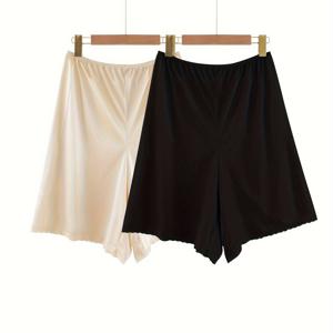 TEMU 투피스/레이스 스티칭 하프 슬립 투명/노출 방지 하프 스커트 팬츠 안전 반바지 스커트 팬츠 안감 스커트 팬츠 베이스 스커트 팬츠 안감 스커트 팬츠
