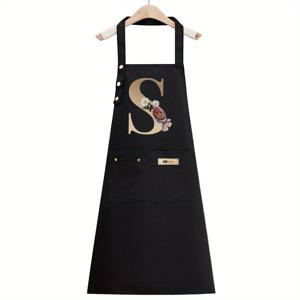 TEMU 조절 가능한 어깨 스트랩과 넉넉한 포켓이 있는 폴리에스터 앞치마, 요리, 정원 가꾸기, 페인팅, 베이킹 및 레스토랑 사용에 이상적이며, 휴일 필수품 - 크리스마스 선물로 완벽