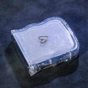 TEMU 폰 케이스: 클래식 웨이브 에어 쿠션 패션 글리터 골든 하트 니켈 도금 투명 충격 방지 갤럭시 Z 플립 3/4/5/6 시리즈용