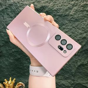 TEMU 폰 케이스: 갤럭시 노트 20 울트라 5G용 럭셔리 무선 충전 자석 케이스, 소프트 자석 충전 보호 케이스