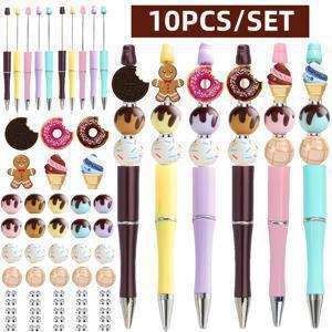 TEMU 검은색과 흰색 초콜릿, 테마의 나무 구슬 및 구슬 펜 키트 세트입니다. 5개/10개/15개로 제공되며, 검은색과 흰색 초콜릿, 나무 구슬이 여러 개 포함되어 있어 크리스마스 선물로 매우 좋습니다.