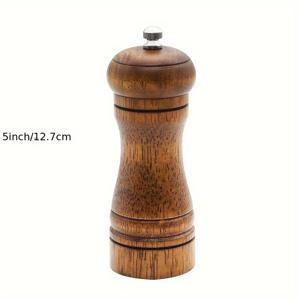 TEMU 1/2인치 빈티지 오크 그라인더, 수동 신선한 후추 분쇄기 병, 바다 소금, 진동 고추, 후추 가루 조미료 병