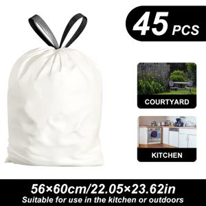 TEMU 45개 3롤 / 90개 6롤, 초대형 두꺼운 고강도 쓰레기봉투, 20리터/25리터 다용도 포장, 가정, 호텔, 슈퍼마켓에 완벽. 내구성 강한 신소재 폴리에틸렌, 무취 및 건강에 좋음