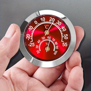 TEMU 전기 및 자석 없음 2-in-1 온도계와 습도계, 온도계, 온도 측정기, -25°C ~ 55°C 온도 표시기, 차량용 측정 기구, 자동차 온도계, 실내외 사용에 적합, 자동차, 차량 내부 장식, RV, 자동차 장식품, 선물