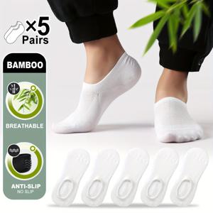 TEMU 남성용 봄/여름 메쉬 통기성 양말 5팩, 미끄럼 방지 크루 보트 양말, 고탄력 및 수분 흡수, 고품질 남성용 보트 양말, 남성용 여름 투명 발가락 양말, 여성용 일회용 양말, 재미있는 양말, 남성용 노쇼 양말, 수분 흡수 양말, 노쇼 양말, 무봉제 양말, 편안한 착용감, 부드러운 원단 양말, 남성용 노쇼 양말, 여행용 양말, 사무실용