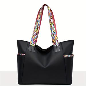 TEMU 여성 크로스바디 백 - 남녀공용 사각 가방, 여성 숄더백, 옥스포드 천 나일론 핸드백, 간편 토트백 [지퍼 방향 랜덤]