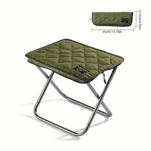 TEMU 알루미늄 합금 휴대용 접이식 의자 1개, 십대에게 적합, 철 합금 프레임, 접이식 야외 피크닉 캠핑 스툴, 경량 여행용 의자, 낚시 액세서리, 휴대용 가방 포함