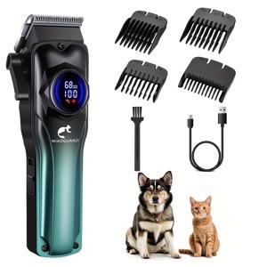 TEMU 강아지 미용용 클리퍼, 무선, 저소음, 전기 저소음, 충전식, 털 많은 강아지용 애완동물 클리퍼, 강아지 트리머 미용 키트, 소형 및 대형견 고양이용 면도기