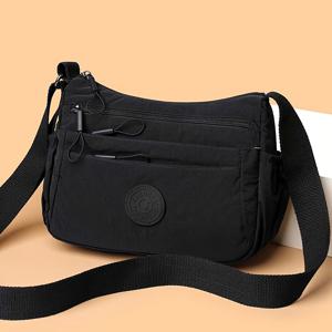 TEMU 조절 가능한 숄더 스트랩이 있는 캐주얼 나일론 크로스바디 백, 멀티 수납 공간 숄더백, 단색 지퍼 잠금, 폴리에스터 안감, 내구성이 뛰어난 TV 시리즈 스타일 디자인