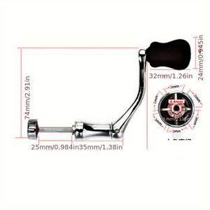 TEMU 새 릴 교체용 파워 핸들 낚시 릴 핸들 노브 스피너 핸들 메탈 로커 암 그립 낚시 릴 도구 (5000-7000)