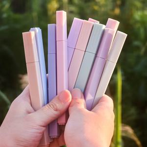 TEMU 12팩 소프트 컬러 형광펜 - 평면 팁 디자인, 번짐 없음, 플라스틱 소재 - 저널링, 사무 작업 및 전문가용에 적합