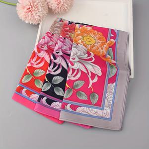 TEMU 여성용 손수건 3개 세트, 부드럽고 흡수력 좋은 얇은 스퀘어 스카프, 땀 닦기용