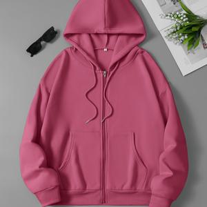 TEMU 여성용 단색 후드티로, 캐주얼 복장에 적합하며 인기 아이템입니다.